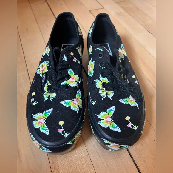 Vans Morph Blackout Glow in the Dark Butterfly Size 7.5 Women’s