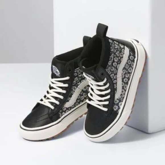 VANS SK8-HI MTE-1 Little Girls Primaloft Insulated Floral Shoes NEW