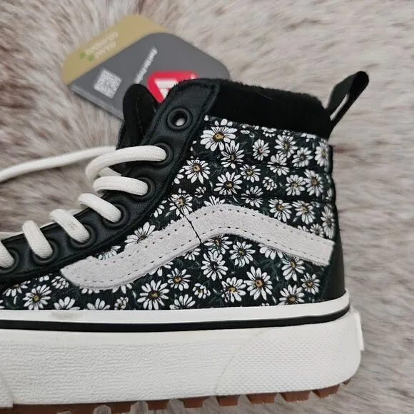 VANS SK8-HI MTE-1 Little Girls Primaloft Insulated Floral Shoes NEW