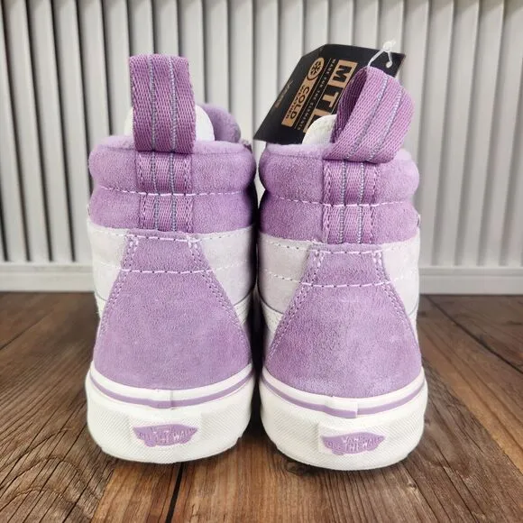 VANS Sk8-Hi MTE-2 Womens Sz 9 Purple White Cold Weather Insulated Sneakers Shoes