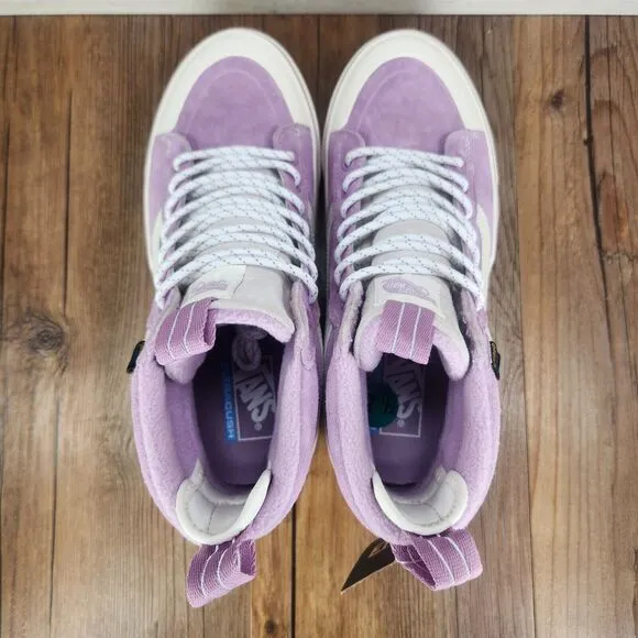 VANS Sk8-Hi MTE-2 Womens Sz 9 Purple White Cold Weather Insulated Sneakers Shoes