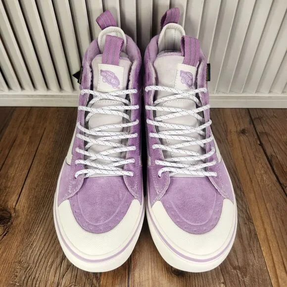 VANS Sk8-Hi MTE-2 Womens Sz 9 Purple White Cold Weather Insulated Sneakers Shoes