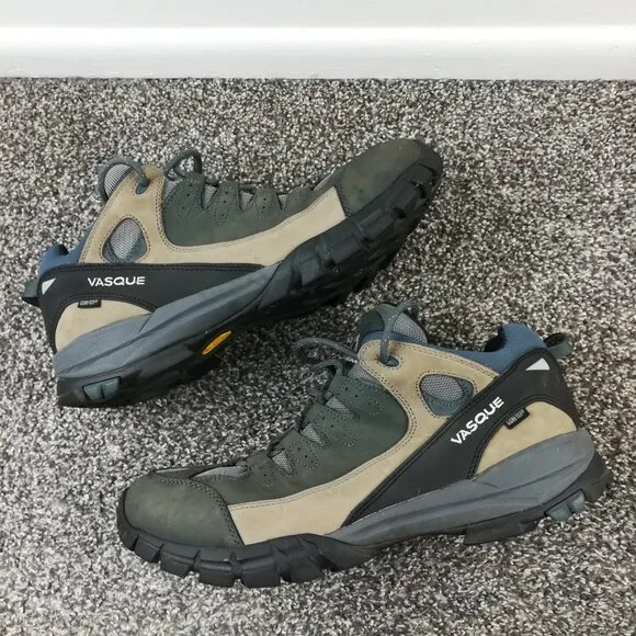 Vasque Gore-Tex Leather Hiking Boots Mens US 14M Gray Vibram Outdoor Trail Shoes