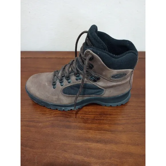 Vasque Hiking Boots Skywalk Tri-Lug Ankle Leather Black Brown Men’s 9 1/2 M