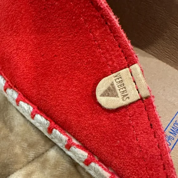 VERBENA “Carmen suedes leather espadrille flats” in red! ❤️So cute and comfy❤️