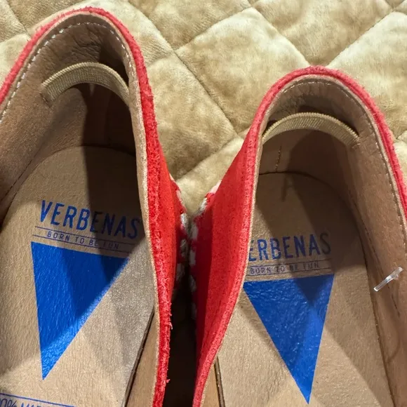 VERBENA “Carmen suedes leather espadrille flats” in red! ❤️So cute and comfy❤️