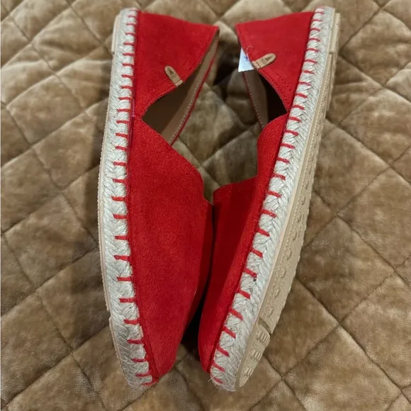 VERBENA “Carmen suedes leather espadrille flats” in red! ❤️So cute and comfy❤️