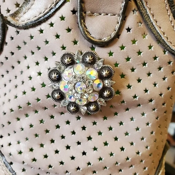 Very Volatile Leather Western Cowgirl Boot - Custom Side Bling