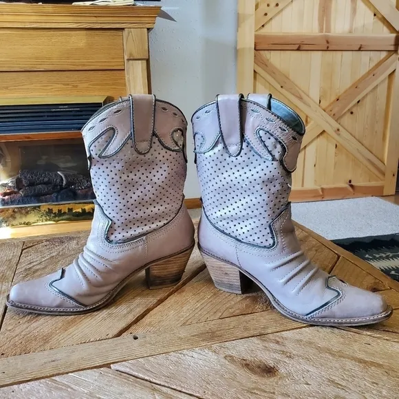 Very Volatile Leather Western Cowgirl Boot - Custom Side Bling