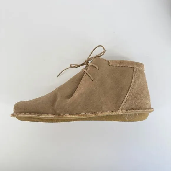 VIBAe Jtree Unisex W11 M8 Suede Desert Boots Sand Lace Up Round Toe Minimalist