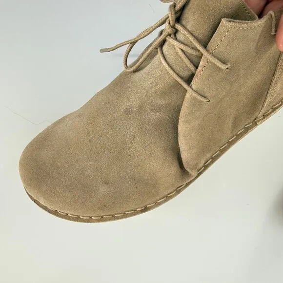 VIBAe Jtree Unisex W11 M8 Suede Desert Boots Sand Lace Up Round Toe Minimalist