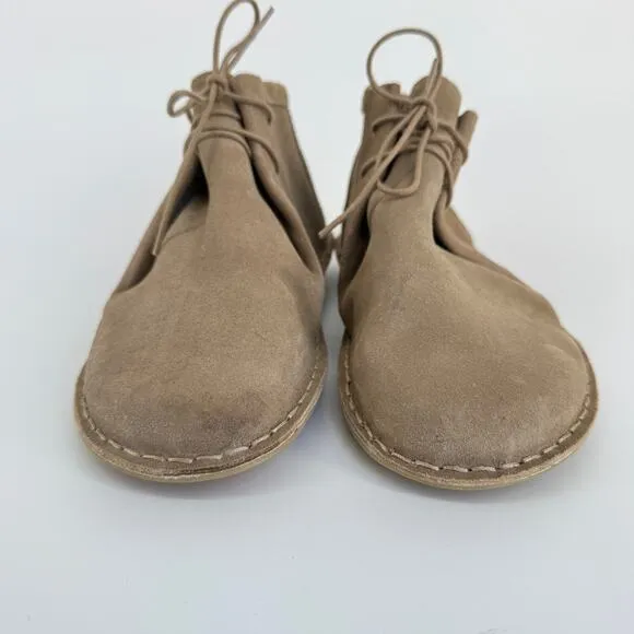 VIBAe Jtree Unisex W11 M8 Suede Desert Boots Sand Lace Up Round Toe Minimalist