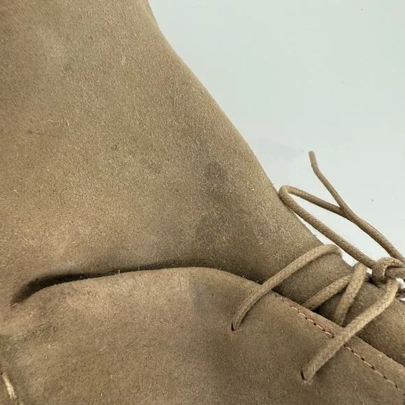 VIBAe Jtree Unisex W11 M8 Suede Desert Boots Sand Lace Up Round Toe Minimalist