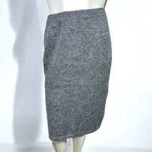 Vintage 1980s Segue Gray Angora Blend Pencil Skirt - Size M