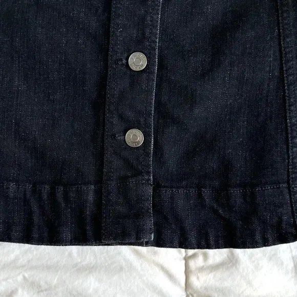 Vintage 1990s Dark Blue Stretch Denim Skirt Size 8