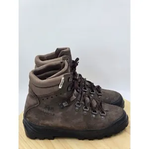 VINTAGE Alpina hiking boots Symatex Made in Slovenia, 1990  leather Mens boots s