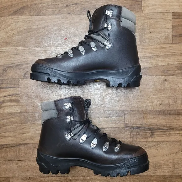 Vintage Asolo Leather Mountaineering Hiking Boots Men’s Italian Made Sz 11