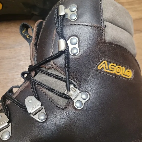 Vintage Asolo Leather Mountaineering Hiking Boots Men’s Italian Made Sz 11