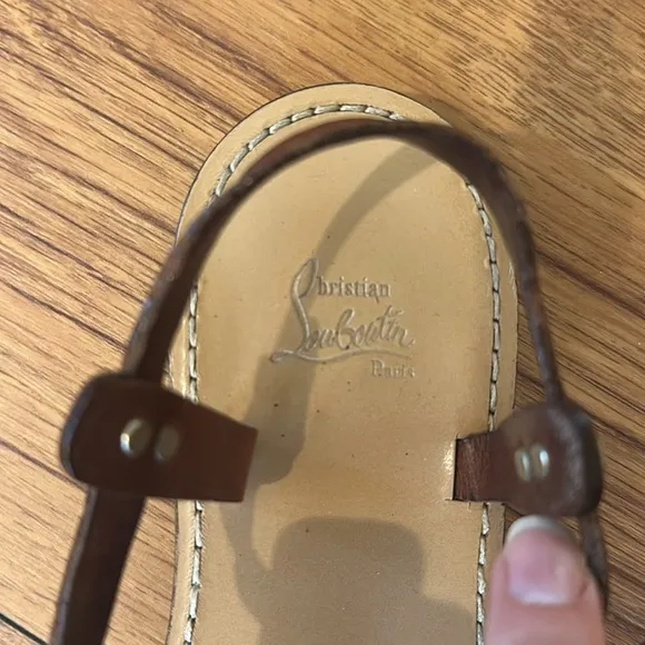 Vintage Christian Louboutin Brown Leather Sandals