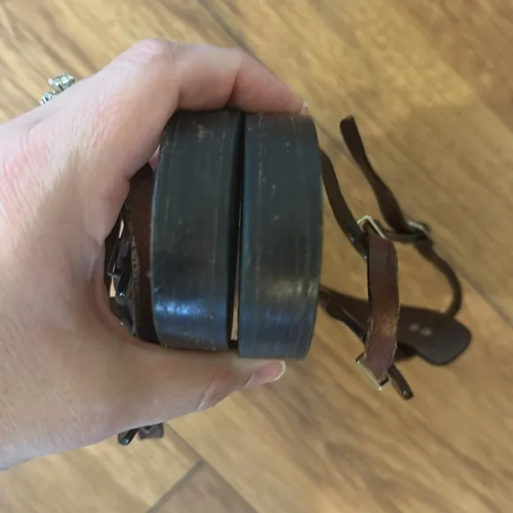 Vintage Christian Louboutin Brown Leather Sandals