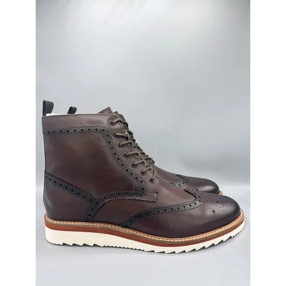 Vintage Foundry Co Men's Leather Parker Casual Boots, Brown, Size 11