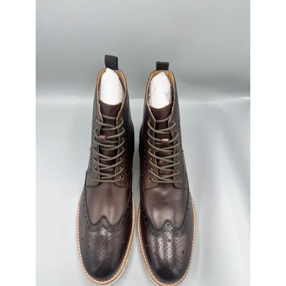 Vintage Foundry Co Men's Leather Parker Casual Boots, Brown, Size 11