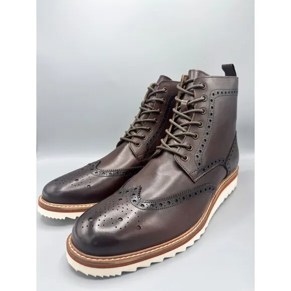 Vintage Foundry Co Men's Leather Parker Casual Boots, Brown, Size 11
