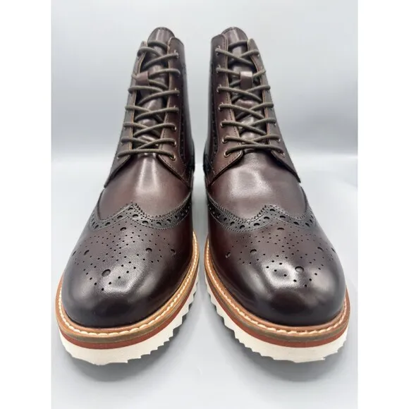 Vintage Foundry Co Men's Leather Parker Casual Boots, Brown, Size 11