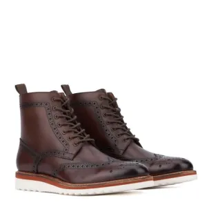 Vintage Foundry Co Men's Leather Parker Casual Boots, Brown, Size 11