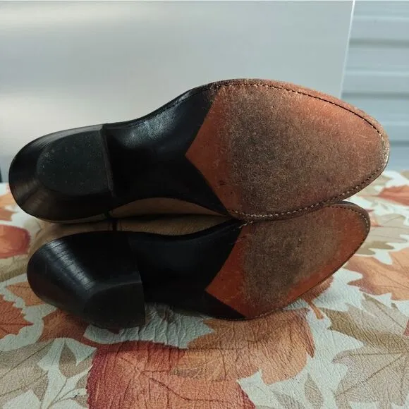 Vintage Dan Post Cowboy Boots Brown Soft Suede Women's Size 7