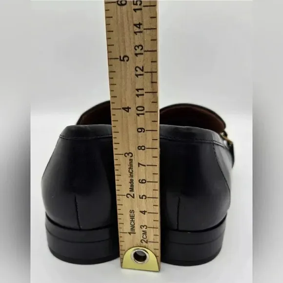 Vionic Career Casual Black Loafers Leather Slip-On Arch Support Comfortable