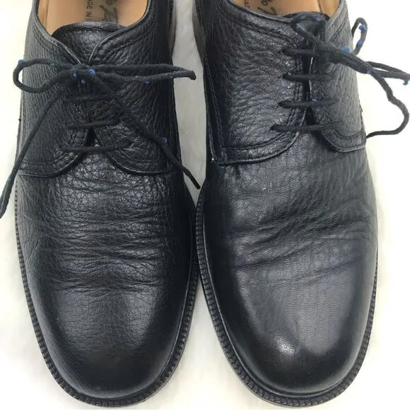 Vito Rufolo Black Soft Italian Leather Lace Up Dress Shoes