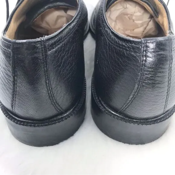 Vito Rufolo Black Soft Italian Leather Lace Up Dress Shoes