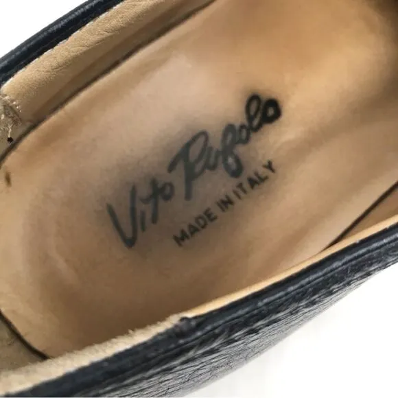 Vito Rufolo Black Soft Italian Leather Lace Up Dress Shoes