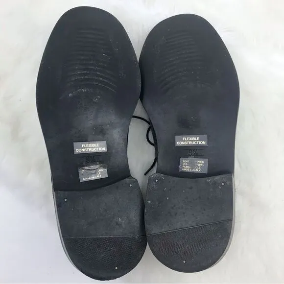 Vito Rufolo Black Soft Italian Leather Lace Up Dress Shoes