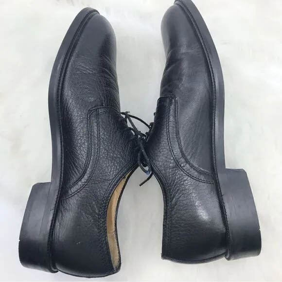 Vito Rufolo Black Soft Italian Leather Lace Up Dress Shoes