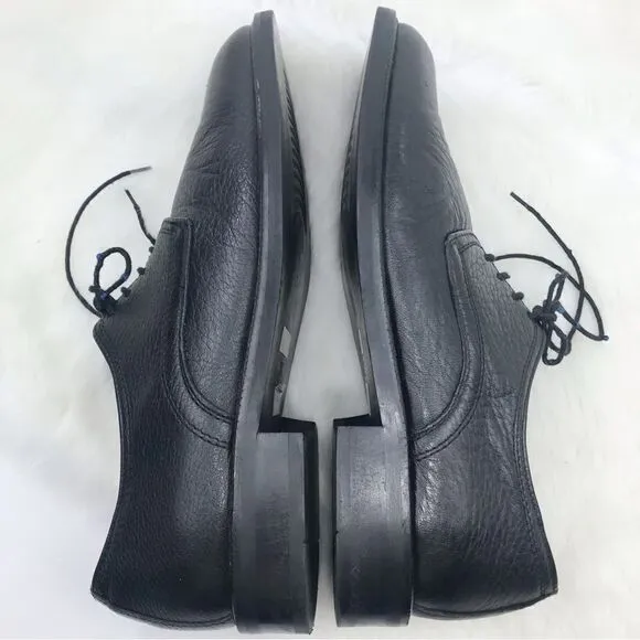 Vito Rufolo Black Soft Italian Leather Lace Up Dress Shoes