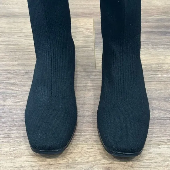 Vivaia Square-Toe Water Repellent Wool Knee-High Boots (Tara Pro) in Black - 9.5