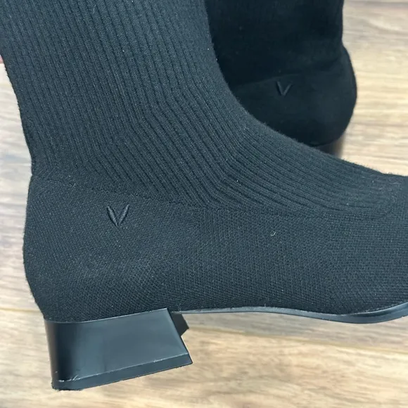 Vivaia Square-Toe Water Repellent Wool Knee-High Boots (Tara Pro) in Black - 9.5