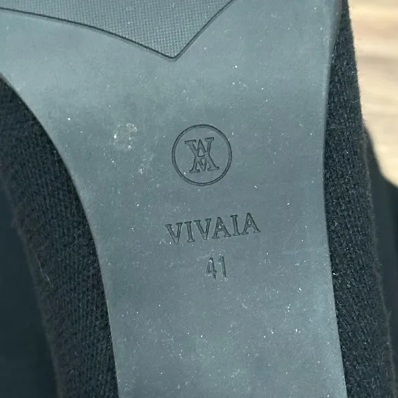Vivaia Square-Toe Water Repellent Wool Knee-High Boots (Tara Pro) in Black - 9.5