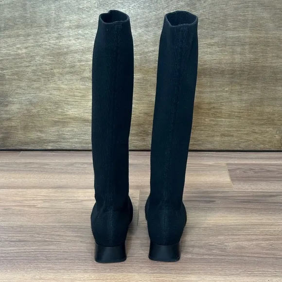 Vivaia Square-Toe Water Repellent Wool Knee-High Boots (Tara Pro) in Black - 9.5