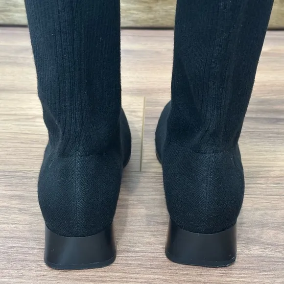 Vivaia Square-Toe Water Repellent Wool Knee-High Boots (Tara Pro) in Black - 9.5