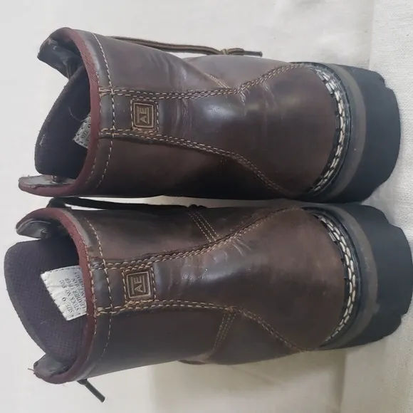 Vtg 90s Y2K American Eagle AE Footwear Mens 9 Leather Chunky Lug Sole Boots Work