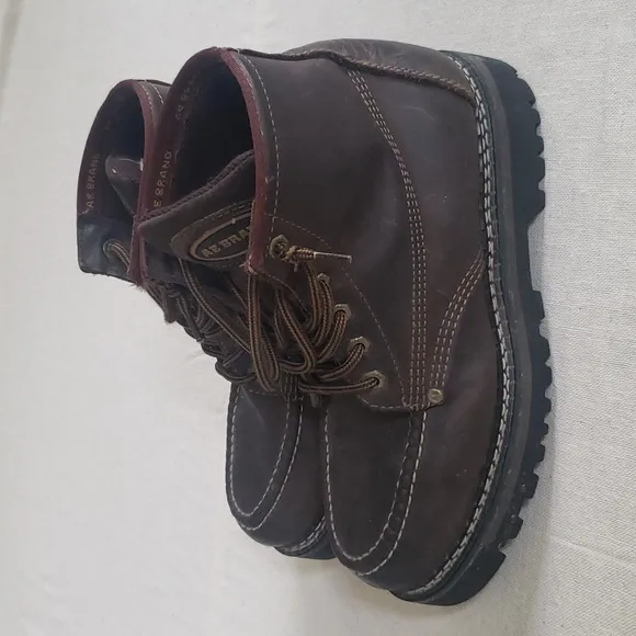 Vtg 90s Y2K American Eagle AE Footwear Mens 9 Leather Chunky Lug Sole Boots Work