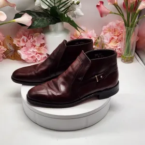 Vtg Easy Flex USA Brown Leather Dress Casual Beatle Ankle Boots Mens Sz 9D