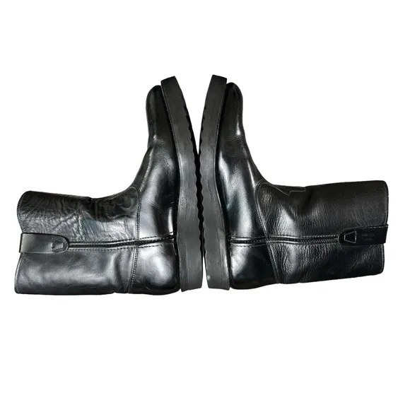 VTG Sonora By Double HH West Black Leather Men Boots Size 8.5 D Oil Resistant‎