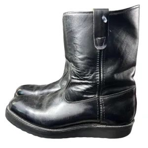VTG Sonora By Double HH West Black Leather Men Boots Size 8.5 D Oil Resistant‎