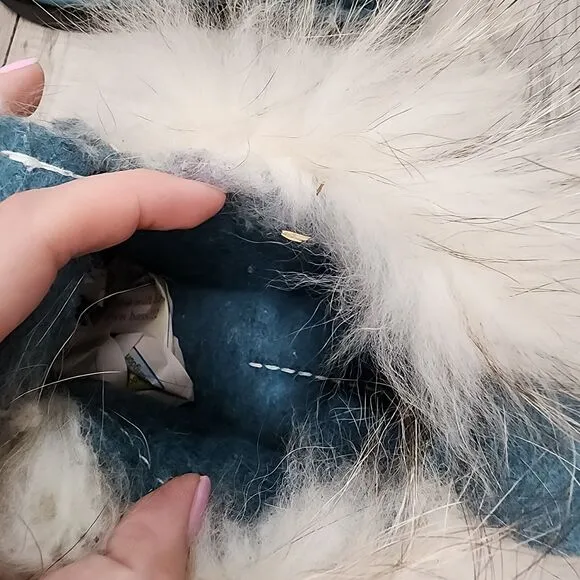 Warm Winter Fur Top Unique Hand Made Boots Woman's Size 8-9