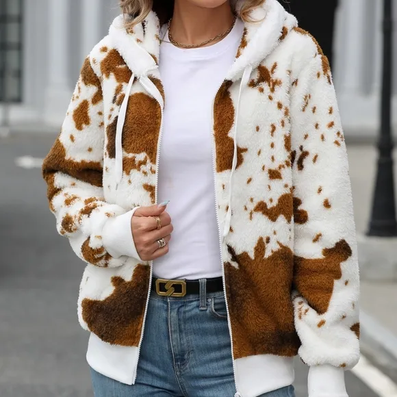 Warm Zip-Up Hooded Jacket