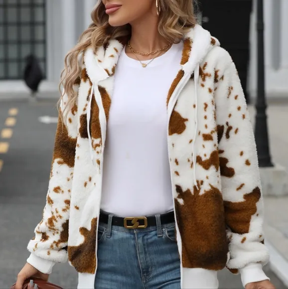 Warm Zip-Up Hooded Jacket